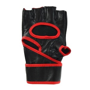 Gants de MMA personnalisés de haute qualité, en cuir de vachette, demi-doigts, légers, avec fermeture Velcro, pour grappling. - Product Image 4