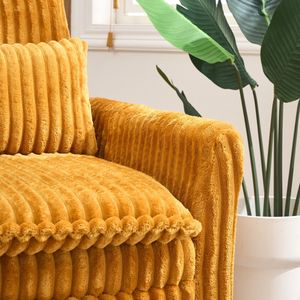 Sofá Cama Pequeño y Cómodo de Color Amarillo para Dormitorio, Balcón o Apartamento con Almohada Lazy Pillo - Product Image 6