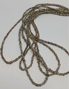 Perles de diamant brut de couleur gris naturel, non taillées, taille 3 mm à 4 mm, pépites de cristal brutes, perles de pierres précieuses en vrac pour la fabrication de bijoux - Product Image 1