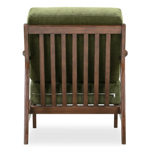 Modern Solid Wood Accent <b>Chair</b> with Upholstered Seat and Backrest, Fabric Lounge Armchair for Living Room, Bedroom and Hotel - Product Image 5