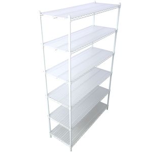 6000lbs Capacity 6-Tier NSF Metal <b>Wire</b> Shelving Unit Heavy Duty Storage <b>Rack</b> Adjustable <b>Rack</b> Wheels <b>Shelf</b> Liners 6000lbs - Product Image 6