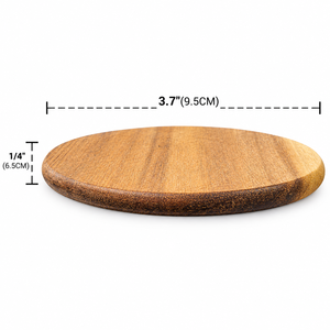 Ensemble de 6 dessous-de-verre ronds en bois d'acacia faits à la main avec incrustation en résine époxy et boîte de rangement en bois de REHMAN CRAFT - Product Image 4