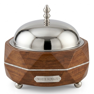 White Royals Durable Insulated Casserole Dish Brass <b>Lid</b> Heat-Retention Technology Eco-Friendly Modern Luxury Design Stainless - Product Image 1