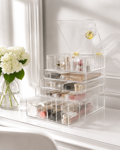 Modern Luxury Acrylic Cosmetic Cabinet Drawer Storage Solution Custom Color for Design for Shopping Malls Tidy Elegant - Product Image 2
