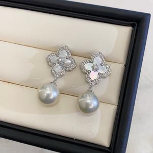 Zhuji Natural 10-11mm Freshwater White Pearl Earrings Retro Flawless Powder Light 925 Silver with <b>Matching</b> Gift <b>Box</b> - Product Image 1