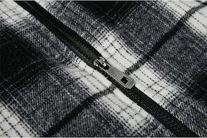 Chemises à carreaux rayées 100% coton pour hommes, confortables, à manches longues, coupe standard, boutonnées, veste en flanelle - Product Image 2