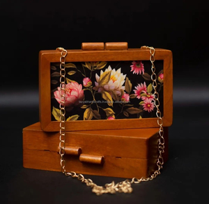 Bolso de mano hecho a mano/bolso de noche soporte cosmético de madera bolso de boda bolso de fiesta - Product Image 3