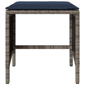 ชุดโซฟาหวายโพลีสีเทา4ชิ้นพร้อมหมอนอิงเฟอร์นิเจอร์กลางแจ้งที่ทนทาน - Product Image 6