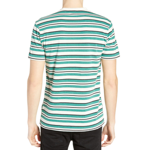 Camiseta de punto de manga corta con cuello redondo para hombre, holgada, informal, 100% algodón, verde, blanca, negra, con logo frontal, agradable al tacto. - Product Image 2
