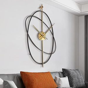 <b>Modern</b> Metal <b>Wall</b> <b>Clock</b> Geometric Design Quartz Analog Silent Living Room Decor Hanging <b>Clock</b> - Product Image 1