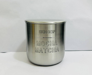 High Quality Stainless Steel Custom Metal Handmade Eco-Friendly Durable <b>Decorative</b> 8OZ Round Metal Candle holder & Candle <b>Jars</b> - Product Image 4