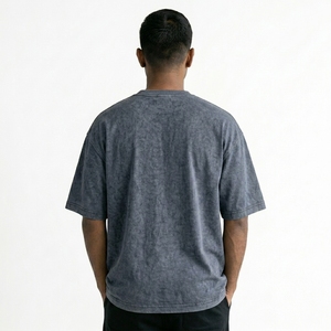 เสื้อยืดเจอร์ซีย์ปักลายสำหรับผู้ชาย ผ้าคอตตอนเนื้อหนัก 230 กรัม ทรงโอเวอร์ไซส์ ระบายอากาศได้ดี ป้องกันรอยยับ คอกลม - Product Image 3