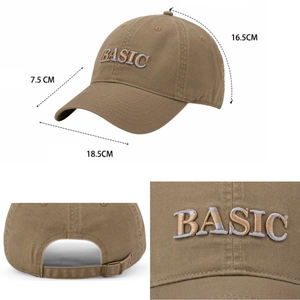 Casquette de baseball décontractée vintage avec logo personnalisé, effet délavé, brodée, pour hommes et femmes - Product Image 4