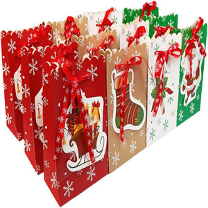 Bolsa de asas de Navidad personalizada de alta calidad Artículo de seda personalizado Estilo Patrón Carta Promoción China - Product Image 6