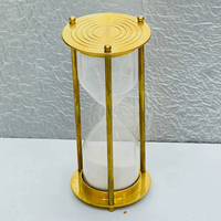 Reloj de Arena de 6'' de Latón Macizo con Diseño 3D de Ángel Animal |   Pie Decorativo Vintage para Mesa de Graduación