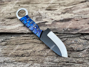 Cuchillo de Caza y Supervivencia Táctico de Acero Inoxidable Profesional de Grado Industrial, con Punta de Gota y Orificio para el Dedo, 8 Pulgadas - Product Image 4