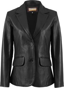 <b>Women</b> Genuine Lambskin Leather Blazer Jacket Real Leather <b>Coat</b> Ladies Fashion Casual Formal Outerwear Wholesale OEM ODM - Product Image 5