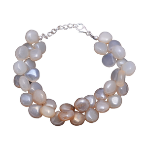 Natural Chalcedony Classic <b>Bracelet</b> 925 Sterling Silver Smooth Gemstone Handmade Wholesale Jewelry Fashion Gift for Women - Product Image 3