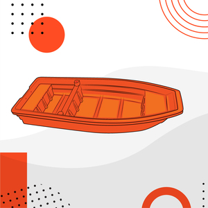 Bateau de pêche en plastique KEMAN BOAT 2.6, 2,6 m, moteur hors-bord 4 CV, capacité 320 kg, fabrication indonésienne - Product Image 2