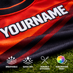 ผู้ผลิตเสื้อฟุตบอลแบบ OEM ตามสั่ง ไซส์ใหญ่ แห้งเร็ว ระบายอากาศได้ดี ผ้าโพลีเอสเตอร์ 100% พิมพ์ลายชื่อผู้เล่น - Product Image 3