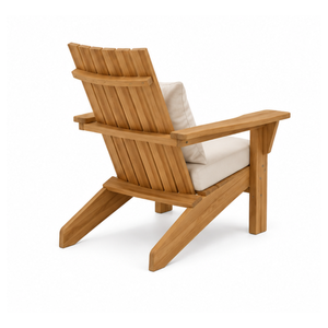 Sillón de Exterior de Madera de Teca Sólida de Lujo con Cojín, Silla Moderna para Patio y Jardín, para Hotel, Villa o Resort - Product Image 3