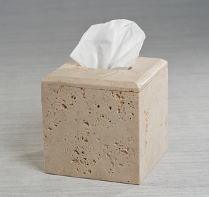 Boîte à mouchoirs en marbre blanc moderne avec un design élégant pour la maison, le bureau et le rangement décoratif JANNAT EXPORT 100% écologique - Product Image 6
