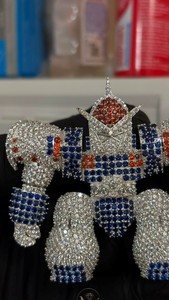 Pendentif Croix Chrétienne Robot Mecha Givré, Moissanite VVS1 Véritable, Entièrement Sertie, Argent 925 Plaqué Or 14K, Bijoux Hip Hop de Luxe - Product Image 3