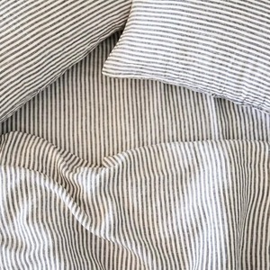 Sábana Plana de Algodón a Rayas, 300 Hilos, Transpirable, para Adultos, Juego de Ropa de Cama para Todas las Temporadas - Product Image 6