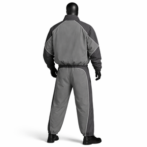 Men's Lightweight <b>Athletic</b> Tracksuit Set Full Zip Jacket and Matching Training Pants for Sports Fitness and Running - Product Image 2
