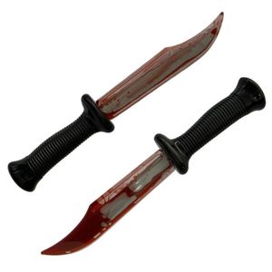 Plastic Clip Zombie Point <b>Knife</b> With Black Handle And Red Blade - Product Image 6