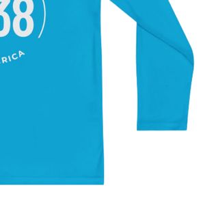 Camiseta Juvenil de Manga Larga Azul Claro con Gráfico Bordado, Cuello Redondo, Algodón Suave, Informal, para la Escuela, Uso Diario - Product Image 4