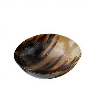 Bol à salade en corne de buffle 100% authentique, artisanat naturel, écologique, vintage, bols de fête, vaisselle, impression de logo personnalisée, prix avantageux - Product Image 2