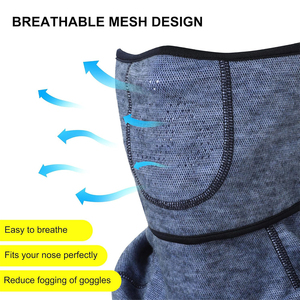 Masque facial unisexe en balaclava 100% polyester imprimé par sublimation, anti-humidité, couvre-tout le visage et le cou pour la course à pied et le cyclisme en plein air - Product Image 4