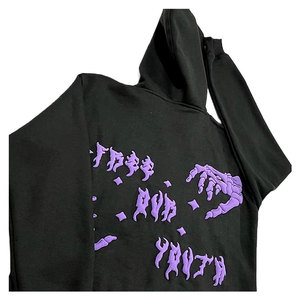Sudadera con Capucha Personalizada con Estampado DTF DTG y Pedrería para Hombre, Sudadera Holgada de Moda Urbana, Sudadera con Capucha de Algodón de Primera Calidad - Product Image 2