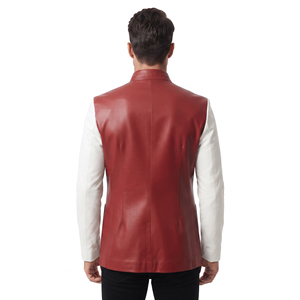 Men's Plus Size Breathable Custom Genuine <b>Leather</b> <b>Blazer</b> <b>Jacket</b>-Fashion Streetwear - Product Image 2