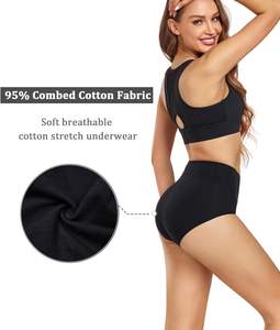 Sous-vêtements pour femmes à taille haute, en tissu lisse, doux, extensible, respirant, avec soutien de la taille et couvrance complète, vente en gros d'usine du Bangladesh - Product Image 2