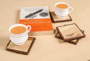 Handcrafted Natural Wooden Coaster <b>Set</b> with Elegant Finish for Coffee Mugs <b>Tea</b> <b>Cups</b> and Glasses and Modern Home Table Protection - Product Image 2