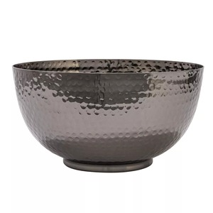 Vase de table moderne fait main, éco-responsable, très demandé, en aluminium noir, résistant à l'eau, bol décoratif - Product Image 2
