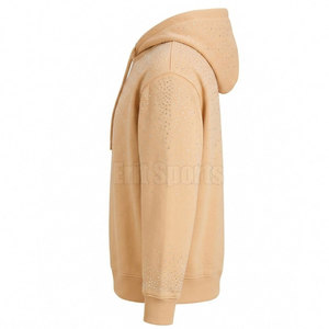 Comfortable Premium <b>Rhinestone</b> <b>Hoodies</b> with Crystal Embellishment 100% Cotton Eco-Friendly & Breathable Winter Clothing for Men - Product Image 3