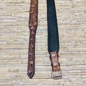 Collier pour chien en cuir véritable vintage Venus Leathers, avec broderie et boucle métallique, imperméable, pour accessoires de sac - Product Image 3