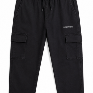 Men's <b>Cargo</b> <b>Trousers</b> Relaxed Fit Elastic Waist <b>Straight</b> <b>Leg</b> Utility Pants with Multi Pockets Custom OEM Casual Streetwear - Product Image 3