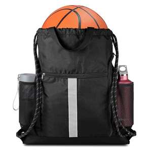 Sports Fitness Bag <b>Backpack</b> Tote Bag Polyester <b>Drawstring</b> <b>Backpack</b> With Shoe Compartment - Product Image 2