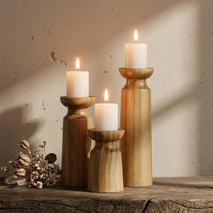 Wooden <b>Candle</b> Holders Natural <b>Pine</b> <b>Candle</b> Holder Suitable for <b>Candles</b> Table Top Decorations Wooden Candlesticks - Product Image 6