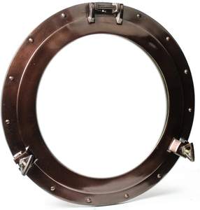 Décoration murale en fer en forme de hublot, style bateau nautique, fenêtre ronde pour intérieurs marins côtiers - Product Image 2