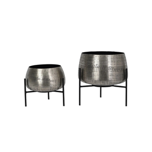 Iron Powder Coated Durable Multi-Purpose Modern Classic Floor & Indoor Outdoor Planter Drainage - Product Image 1