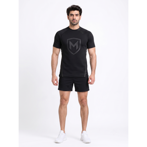 T-shirt Techwear personnalisé avec logo pour homme, 240 g/m², maille Scuba Spacer sans couture, imperméable, zippé, streetwear, jusqu'à 6XL, fabrication OEM - Product Image 1