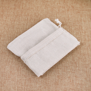 Bolsas de Algodón Natural con Cordón, Ecológicas, de Muselina Tejida, para Regalos y Almacenamiento, Varios Tamaños, Color Natural - Product Image 3