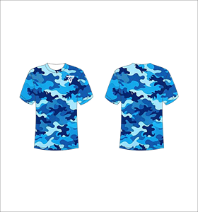 เสื้อยืดผู้ชายลายพรางสีน้ำเงินแบบขายส่งสั่งทำได้ พิมพ์ลายกราฟิกคุณภาพสูง เสื้อยืดลายพรางสไตล์สตรีทแวร์สำหรับผู้ชาย - Product Image 1