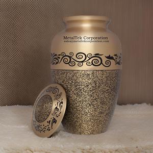 Modern Style Adult Cremation Urns New Design Textured Paint <b>Memorial</b> Ashes Jars Wholesale Funeral Supplies Metal Decorative Urns - Product Image 3