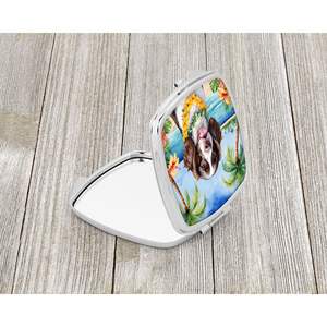Springer Spaniel Inglés Luau, espejo de maquillaje de mano plegable compacto para mujer, espejo de bolsillo decorativo de viaje, Ideas de regalo - Product Image 2
